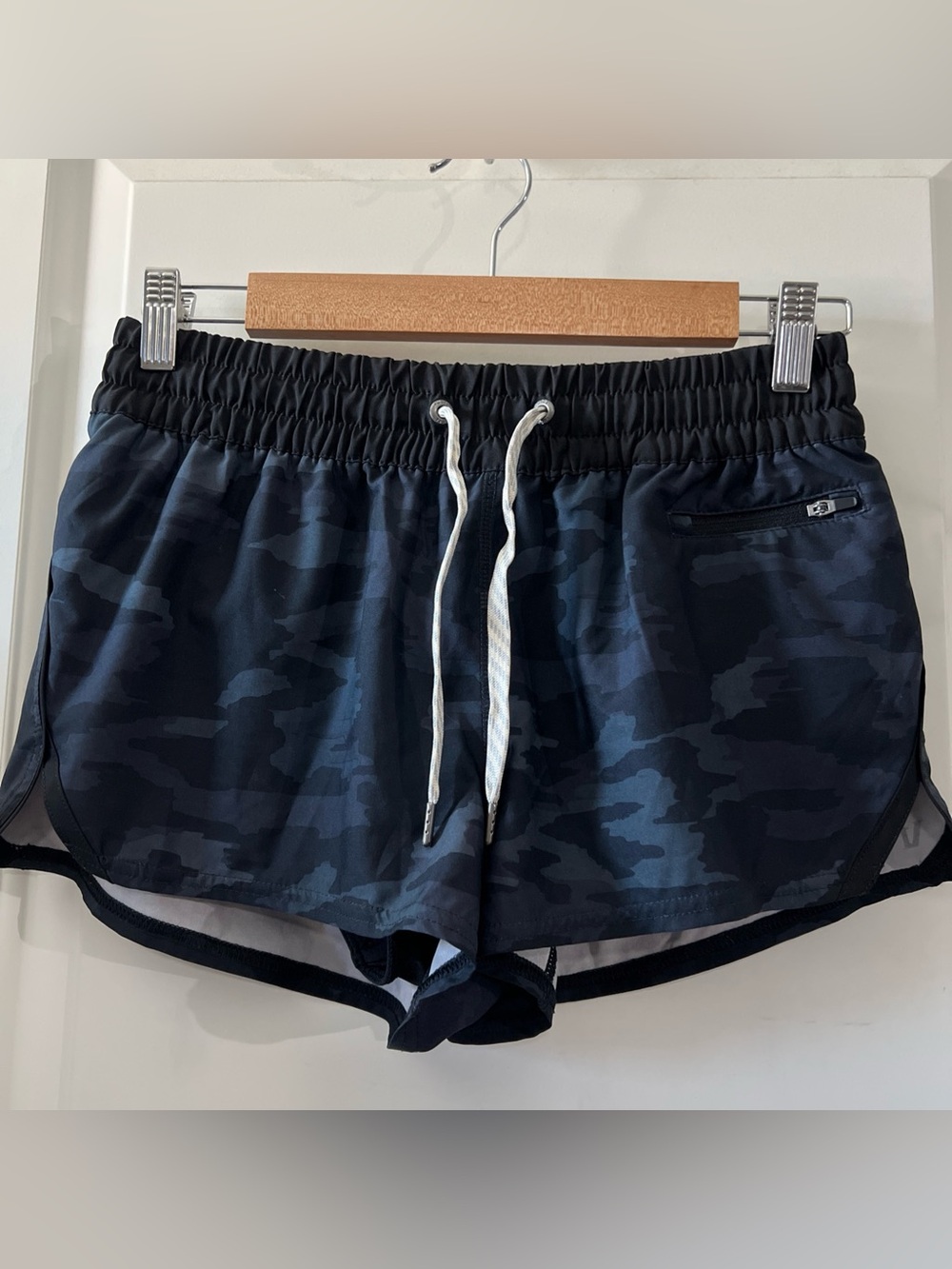 Vuori Black Camo Lined Shorts